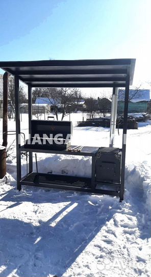 Мангал с крышей