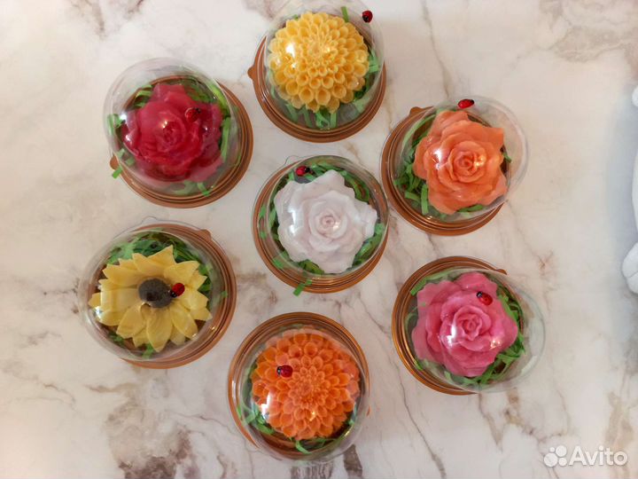 Роза в куполе мыло ручной работы