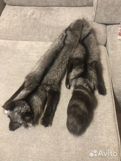 Воротник горжетка из чернобурки