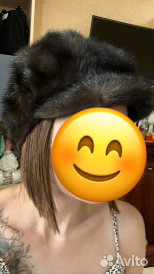 Берет шапка из норки 58 см с регулировкой