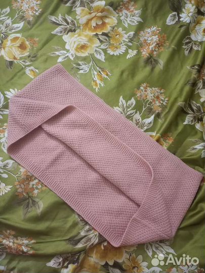Снуд вязаный розовый