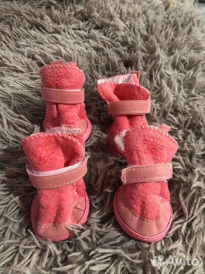 Зимние тёплые сапожки для собак