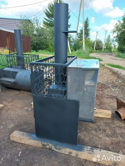 Печь для бани с баком