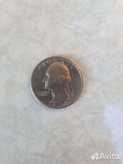 Квартер доллар 1974г. перевертыш