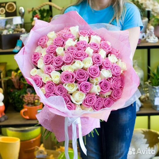 51, 101 роза, букет роз с доставкой Динская