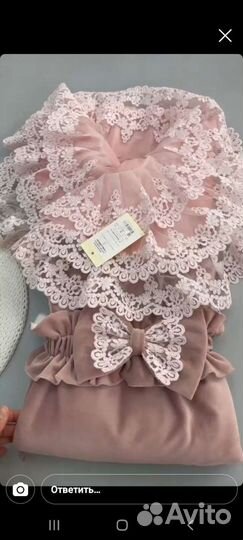 Конверт одеяло на выписку осень-лето