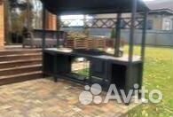 Мангал С печкой под казан