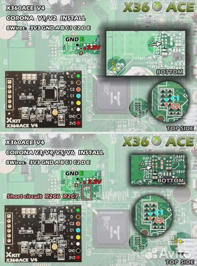 Плата для freeboot x360ace v5