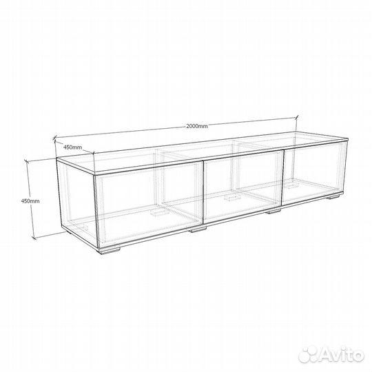 Тв-тумба Эде-951ne дуб эвок прибрежный под тв теле