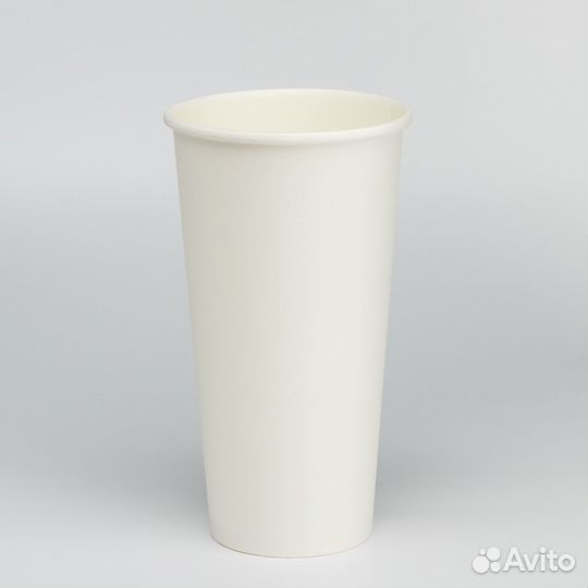 Стакан картонный 500мл 1-сл. белый d90мм