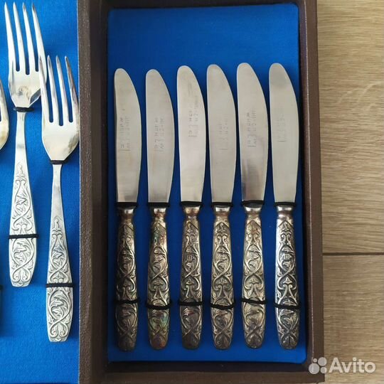 Набор столовых приборов мельхиор рмз СССР