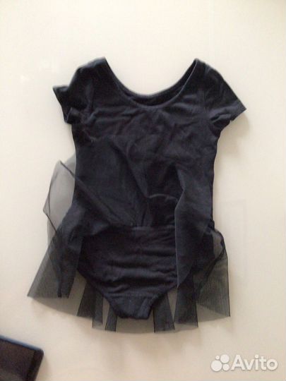 Купальник черный с юбкой 122