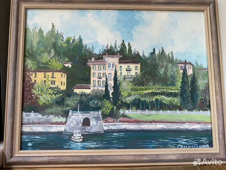 Картина, озеро Комо. 40:30см