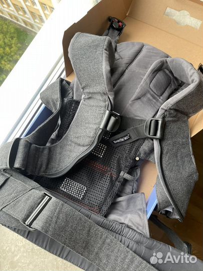 Babybjorn denim серый эргорюкзак