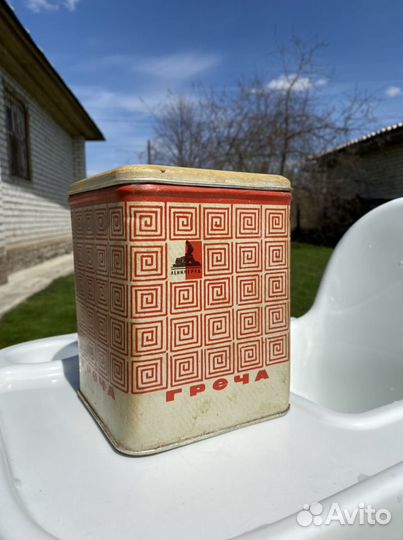 Жестяная банка СССР греча