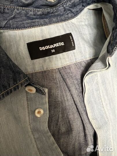 Джинсовая рубашка с нагрудником Dsquared2