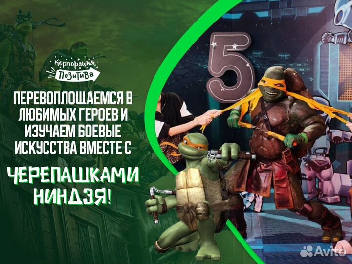 Аниматор на детский праздник, черепашки ниндзя