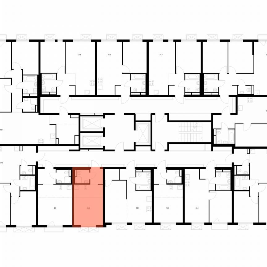 Квартира-студия, 20,9 м², 10/25 эт.