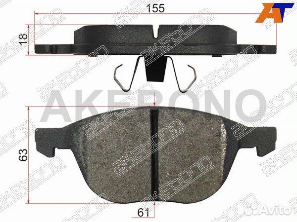 Колодки тормозные Передние volvo V40