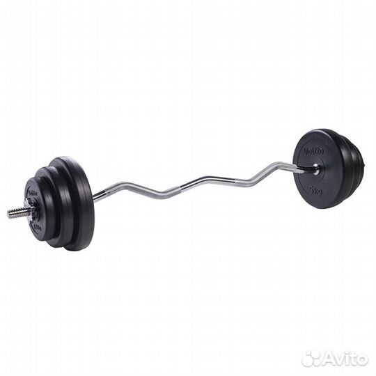 Штанга EZ с пластиковыми блинами 22,5 кг Voitto