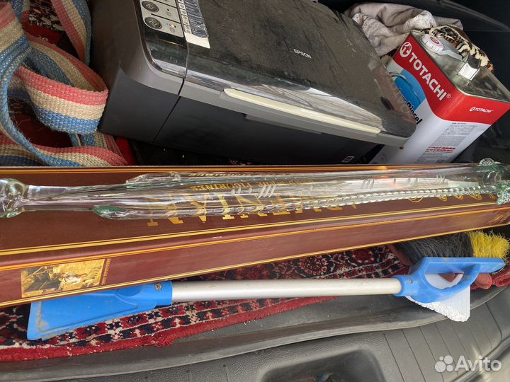 Бутылка в виде меча из под коньяка