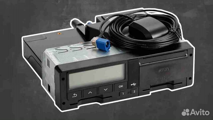 Цифровой автомобильный тахограф Atol, с скзи