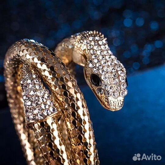 Браслеты Змейка со стразами. Новые