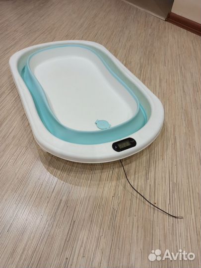 Детская складная ванночка с матрасом и термометром