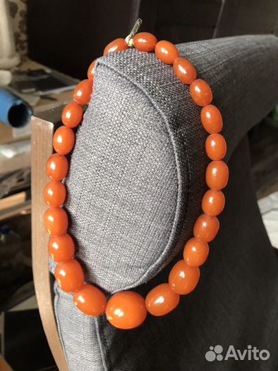 Старинные янтарные бусы СССР