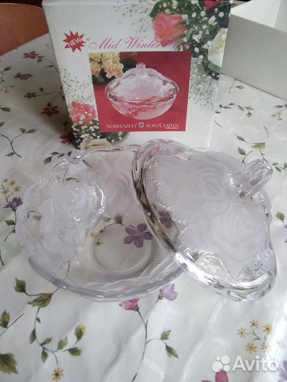 Вазочка конфетница стекло