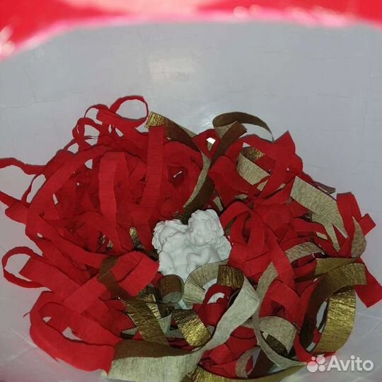 Сердце - бокс для подарка (красный/золото)