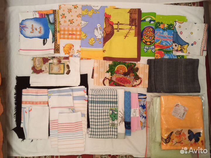 Полотенца кухонные, вафельные, махровые, новые