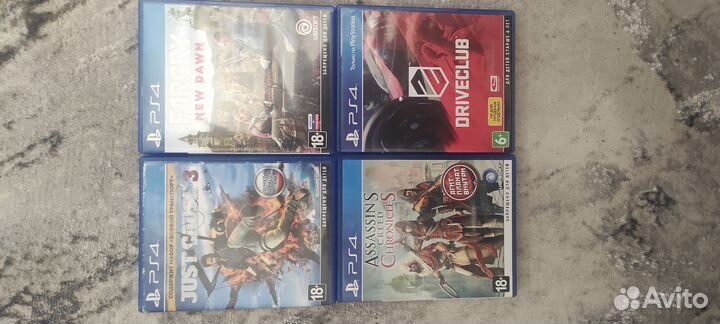 Диски игр на Sony PS4