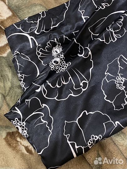 Комплект пост. белья неполный, шёлк чёрный