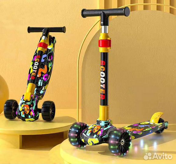 Самокат трёхколёсный детский (беговел, кикборд)
