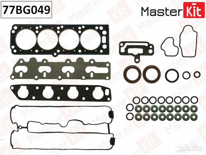 Комплект прокладок верхний гбц MasterKit 77BG049
