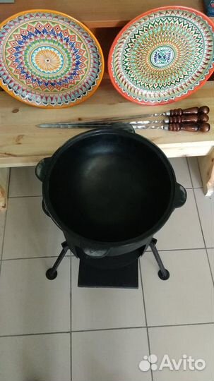 Казан 6 л + печь без трубы + шумовка