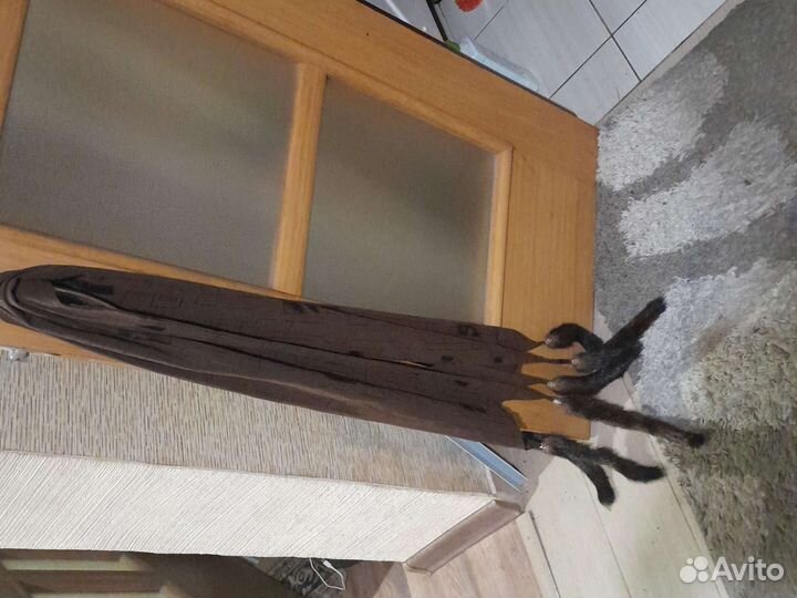 Шарф с кисточками из норки