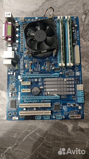 Материнская плата 1155 с процессором и памятью
