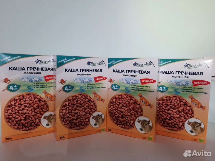 Молочная гречневая каша fleur alpine (4 шт)
