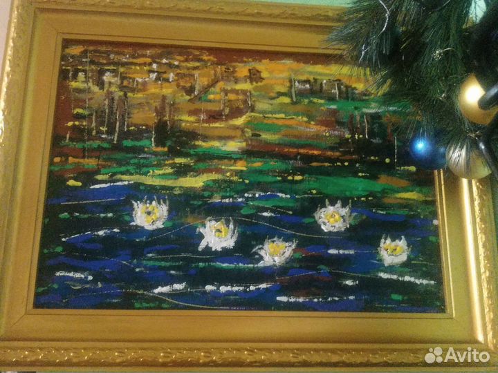 Картина маслом на холсте старинная