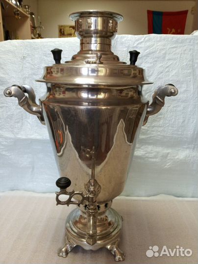 Самовар угольный рюмка СССР 6,5 л. Рабочий