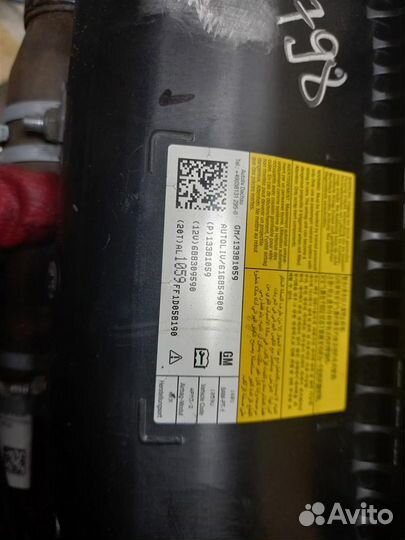 Подушка безопасности пассажира chevrolet cruze J