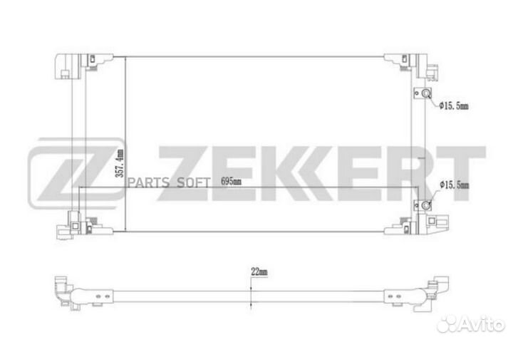 Радиатор кондиционера Toyota Prius (W520) 16