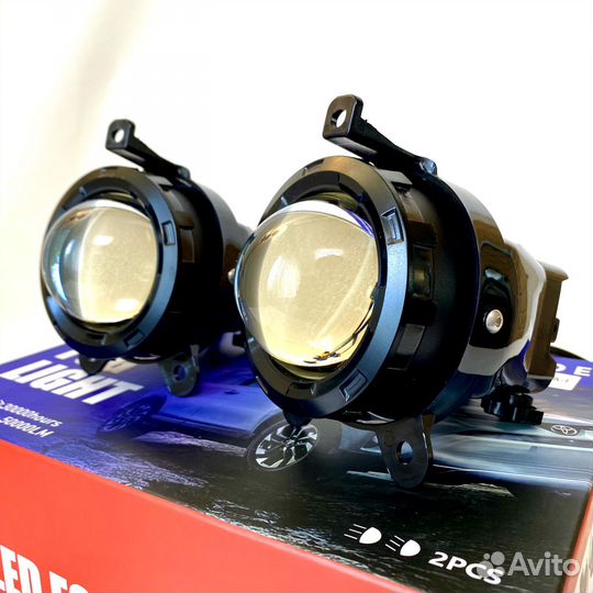 LED птф линзы ближний Газель, Приора, Шевроле Нива