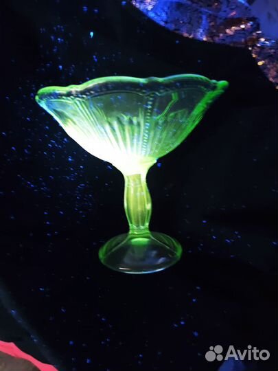 Ваза зеленое стекло