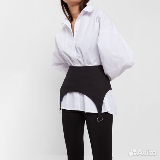 Юбка-баска женская джинсовая mist: Denim р.46, чер