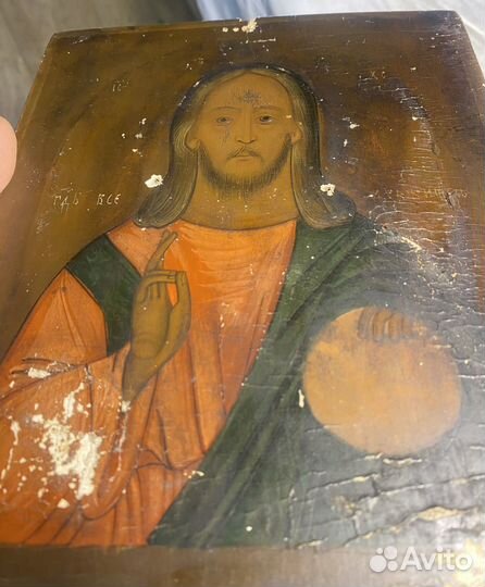 Старинная двусторонняя икона