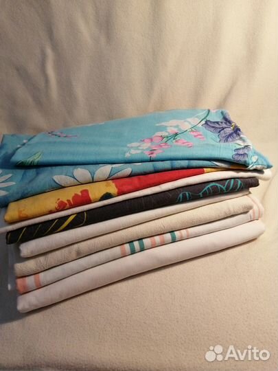 Постельное белье б/у(хлопок, лен)