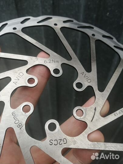 Ротор Avid G2CS 180 мм, для велосипеда. Б/у